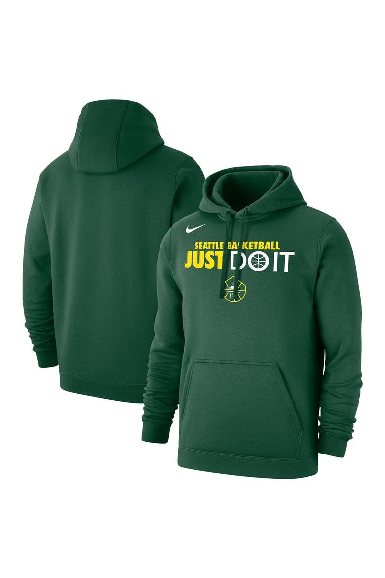 Unisex Nike Green Seattle Storm Just Do It Club Pullover Hoodie, Main, color, Green