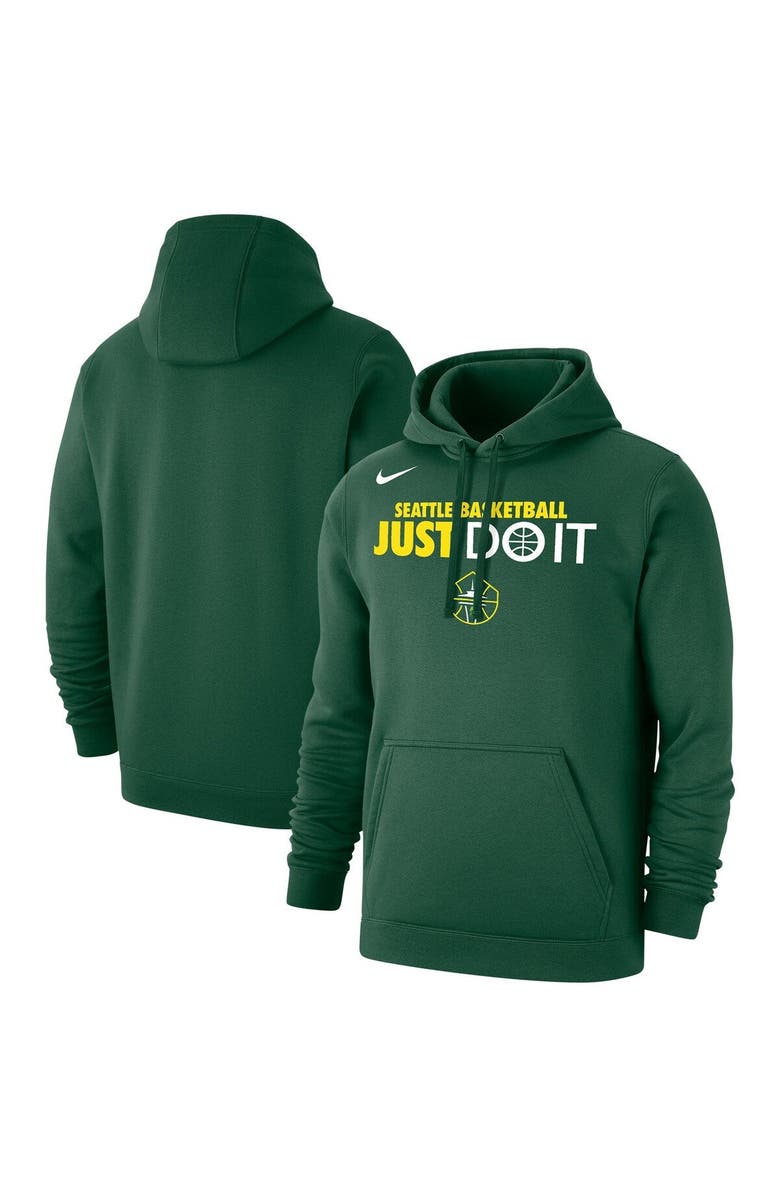 Nike Unisex Nike Green Seattle Storm Just Do It Club Pullover Hoodie, Main, color, 