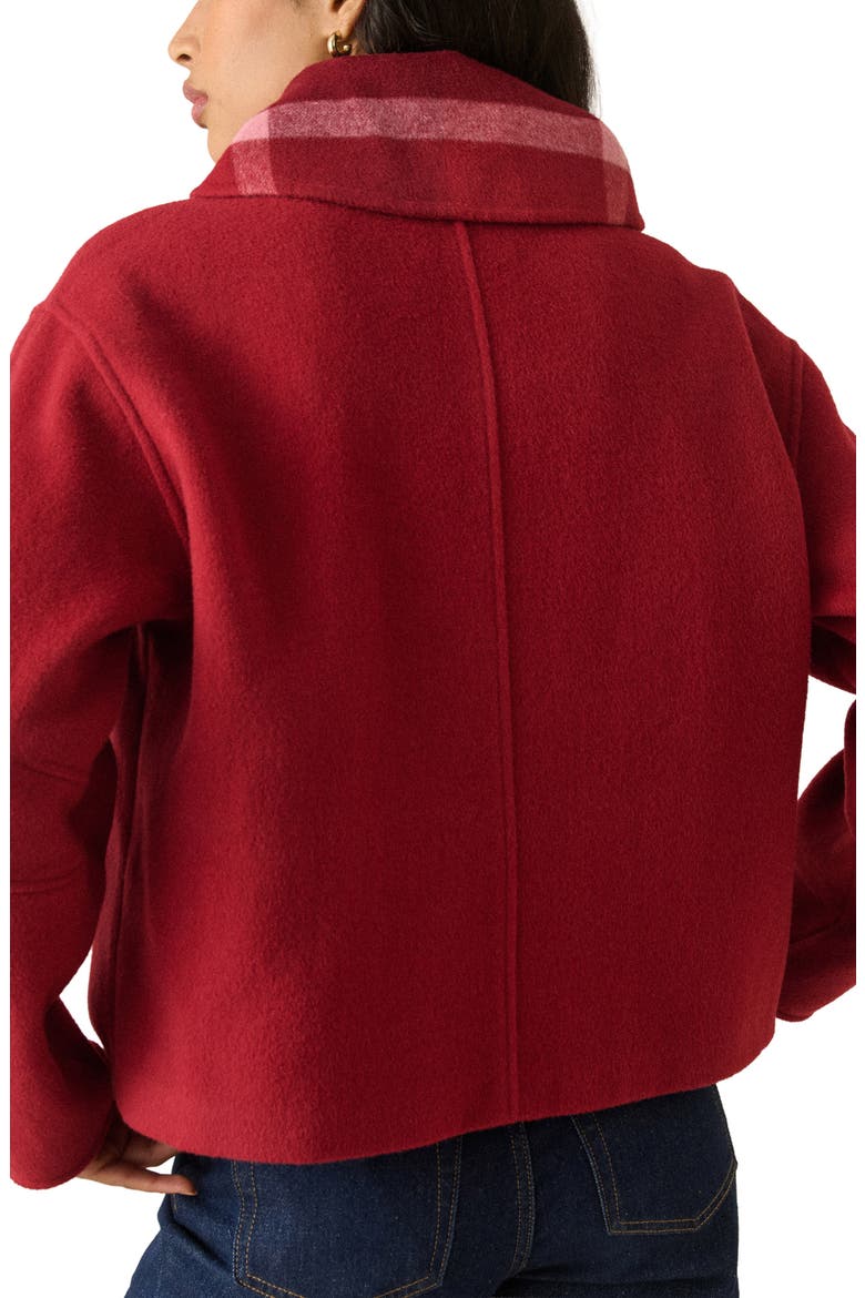 Button Front Jacket, Alternate, color, DARK RED