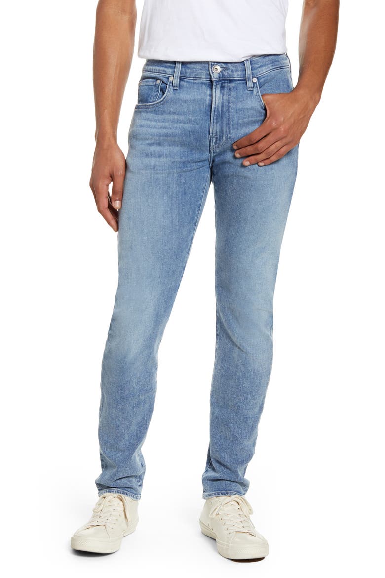 7 For All Mankind® Adrien Slim Fit Clean Pocket Skinny Jeans, Main, color, BIGNELL