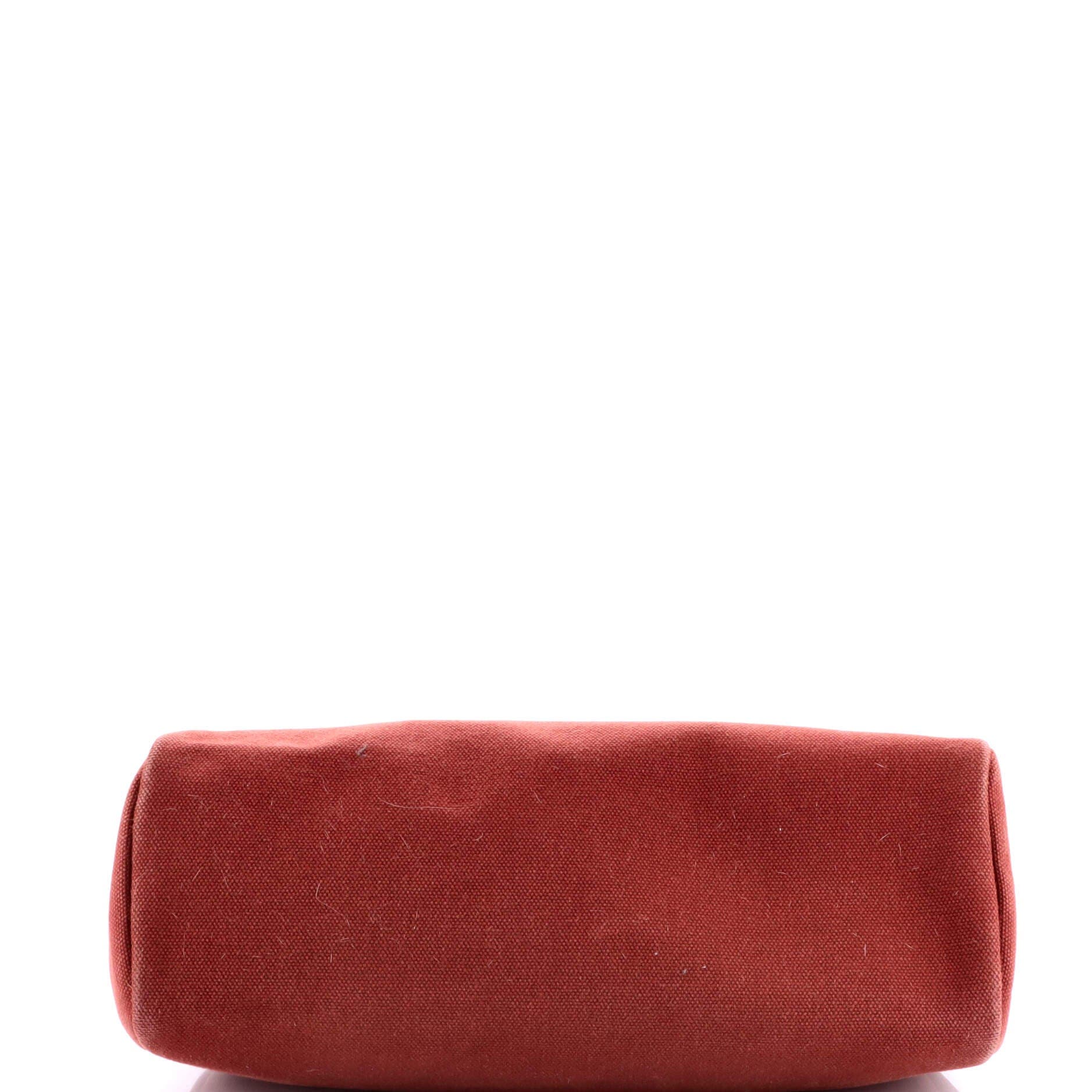 Pre-Owned Hermes Herbag Zip Leather and Toile 39, Alternate, color, Marron D'inde