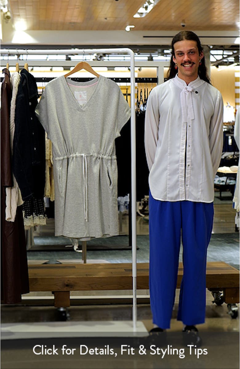 Marina del Mar Cotton Fleece V-Neck Dress, sales video thumbnail