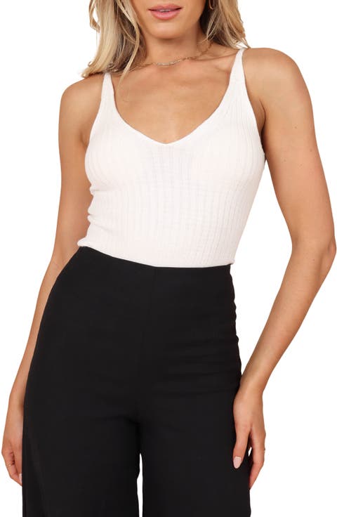 Gemma V-Neck Rib Sweater Tank