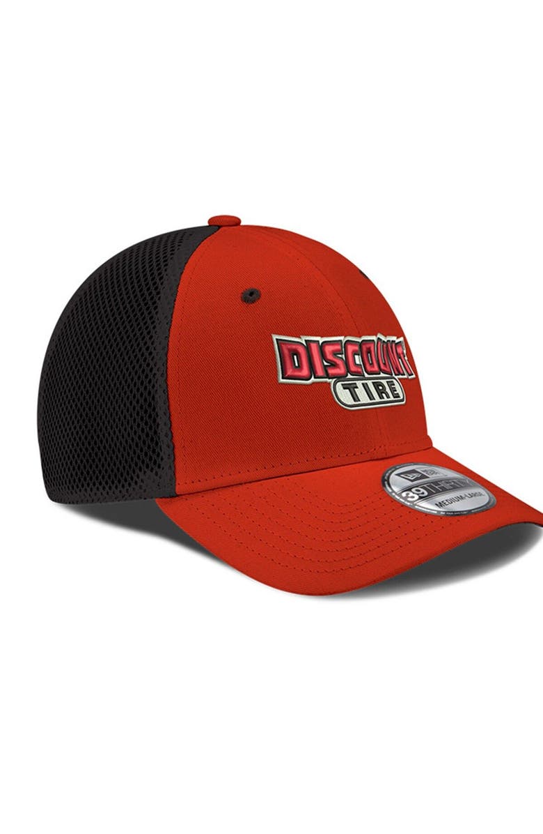 New Era Men's New Era Red Austin Cindric Discount Tire NEO 39THIRTY Flex Hat, Alternate, color, Red