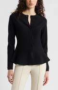 Nordstrom Flared Crewneck Cardigan