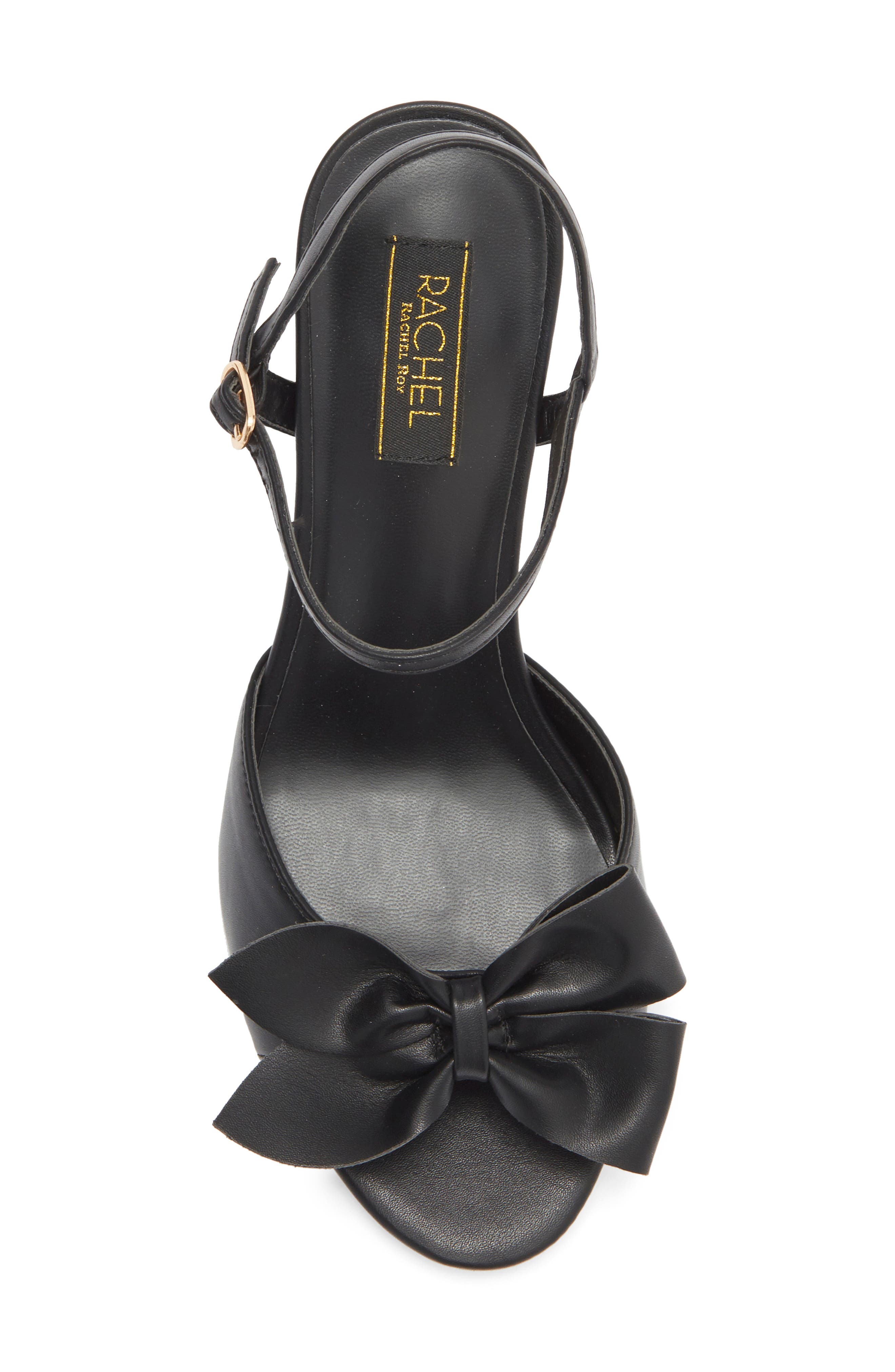 RACHEL Rachel Roy Tokyo Bow Ankle Strap Sandal, Alternate, color, Black