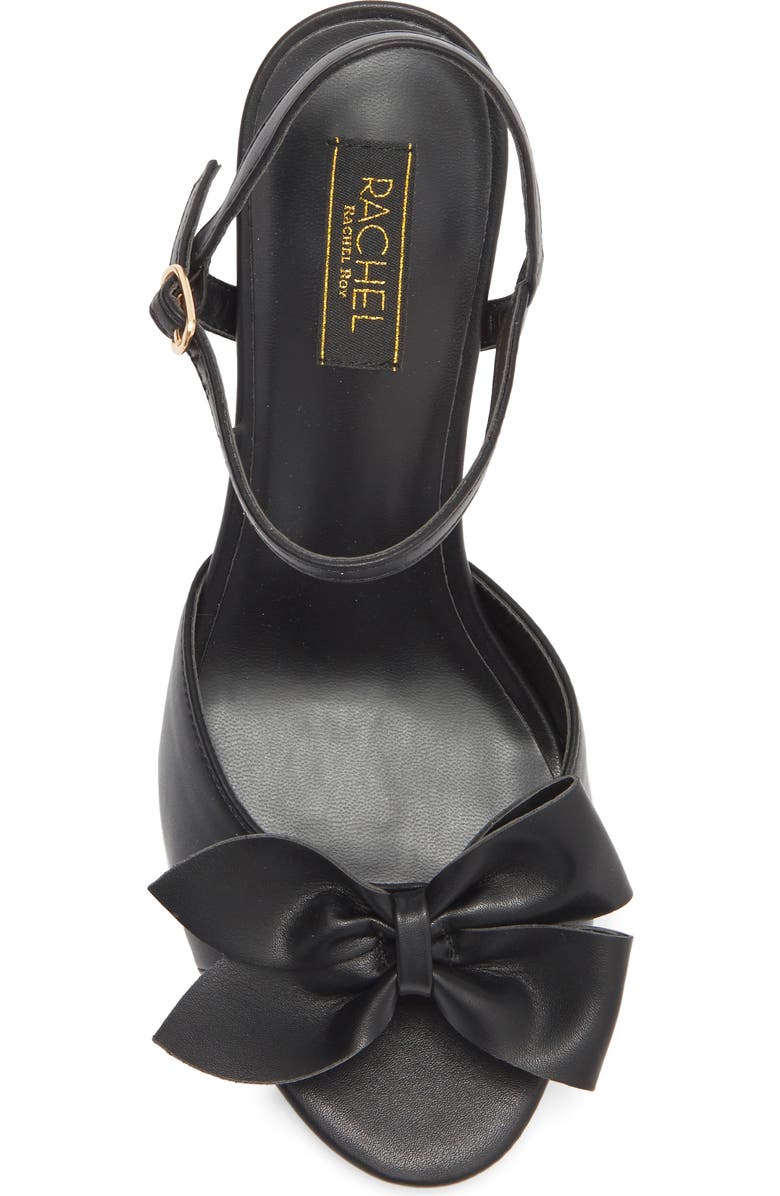 RACHEL Rachel Roy Tokyo Bow Ankle Strap Sandal, Alternate, color, Black