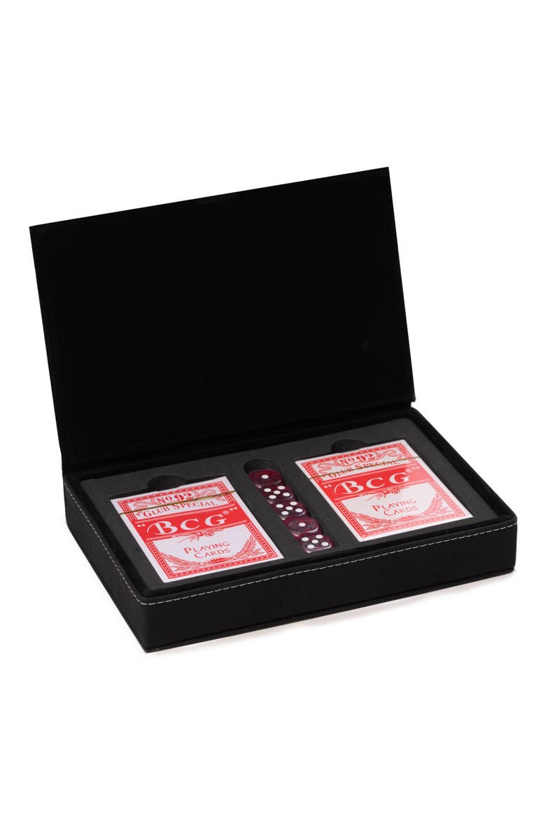 Sleek Black Leather Game Case, Alternate, color, BLACK