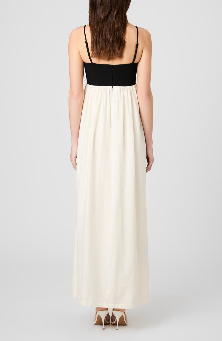 French Connection Phoebe Mixed Media Maxi Dress, Alternate, color, 