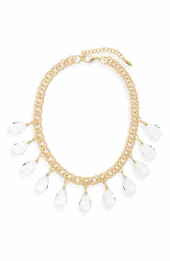 Crystal Charm Frontal Necklace