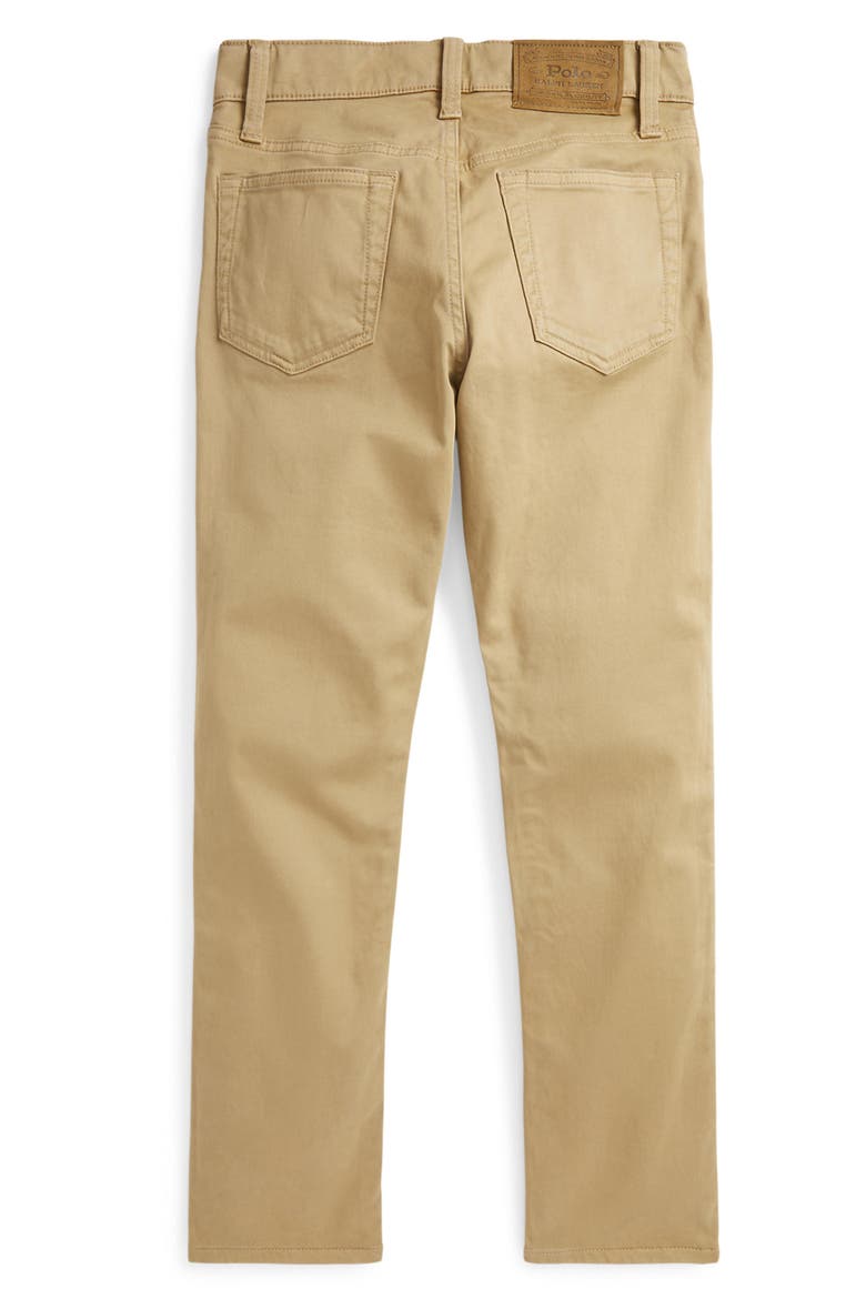 Kids' 5-Pocket Cotton Stretch Sateen Pants, Alternate, color, KHAKI