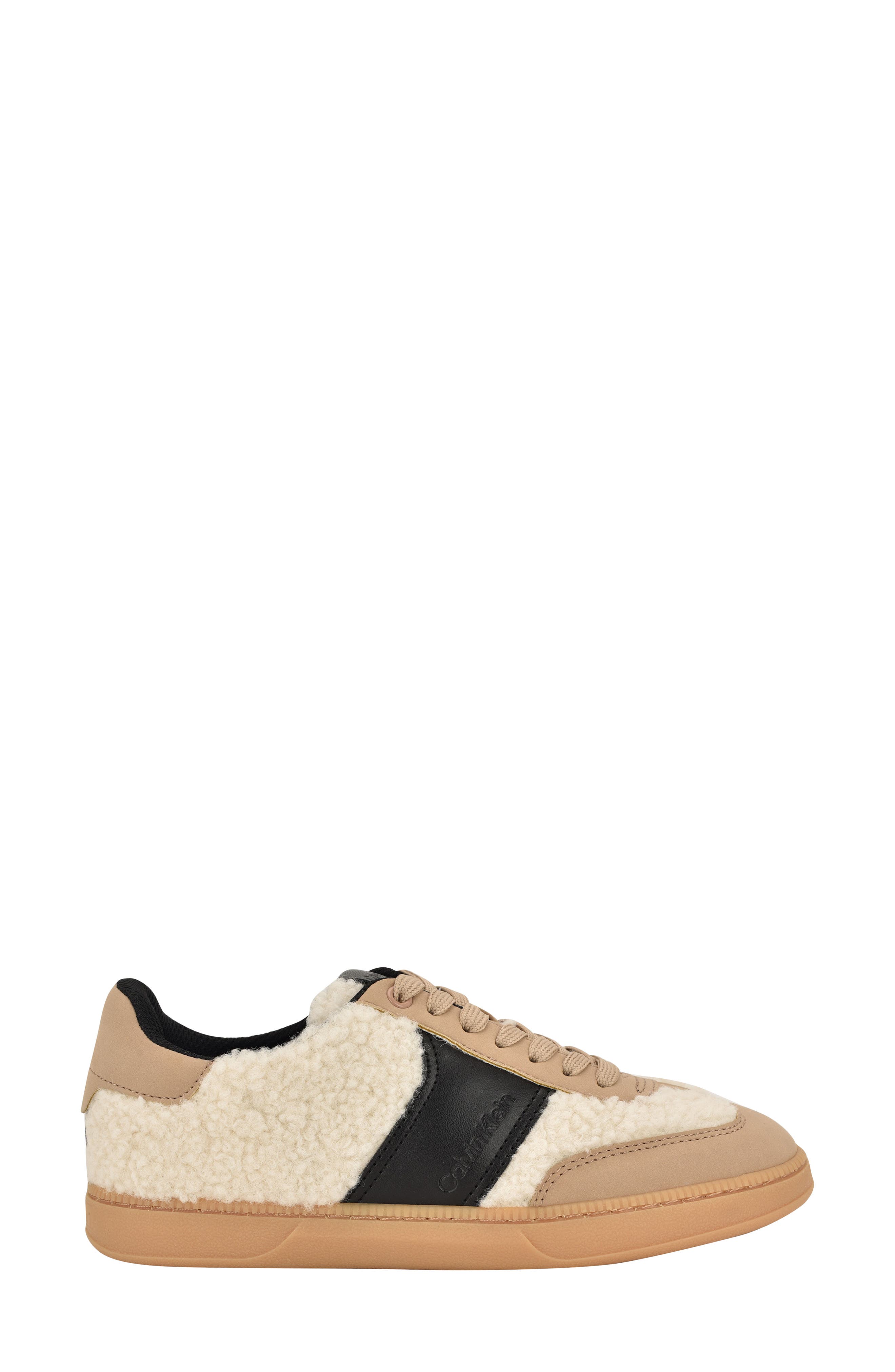 Nhova Sneaker with Faux Fur Trim, Alternate, color, NATURAL