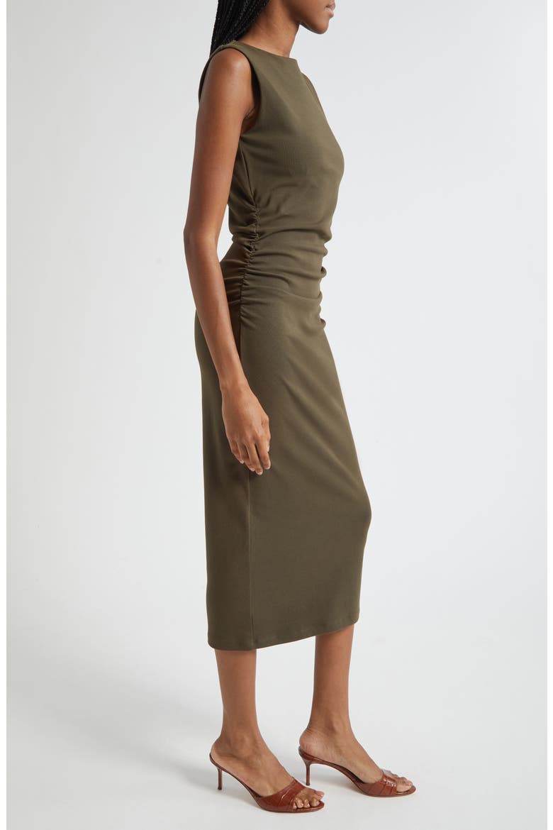 Charissa Sleeveless Stretch Cotton Midi Dress, Alternate, color, CYPRESS