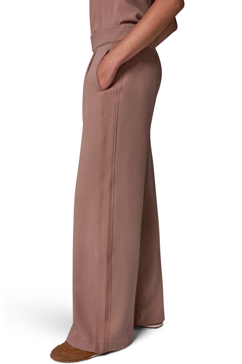 High Waist Wide Leg French Terry Pants, Alternate, color, CAMEL
