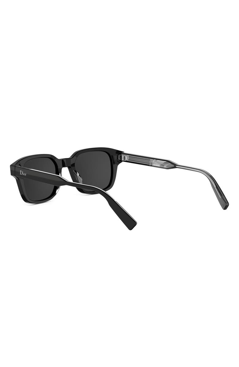 DIOR 'Dioribbon S1I 48mm Small Geometric Sunglasses, Alternate, color, Black/ Crystal / Smoke