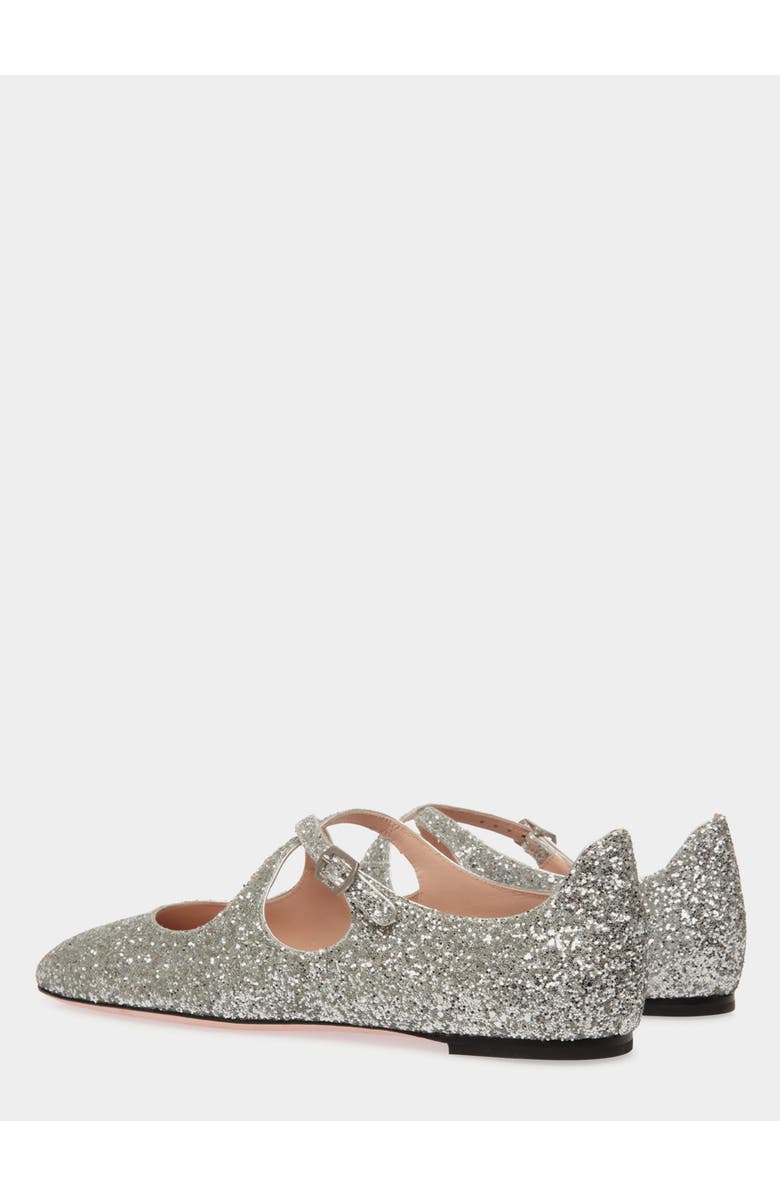 Bally rina Flat in Glitter, Alternate, color, Silver