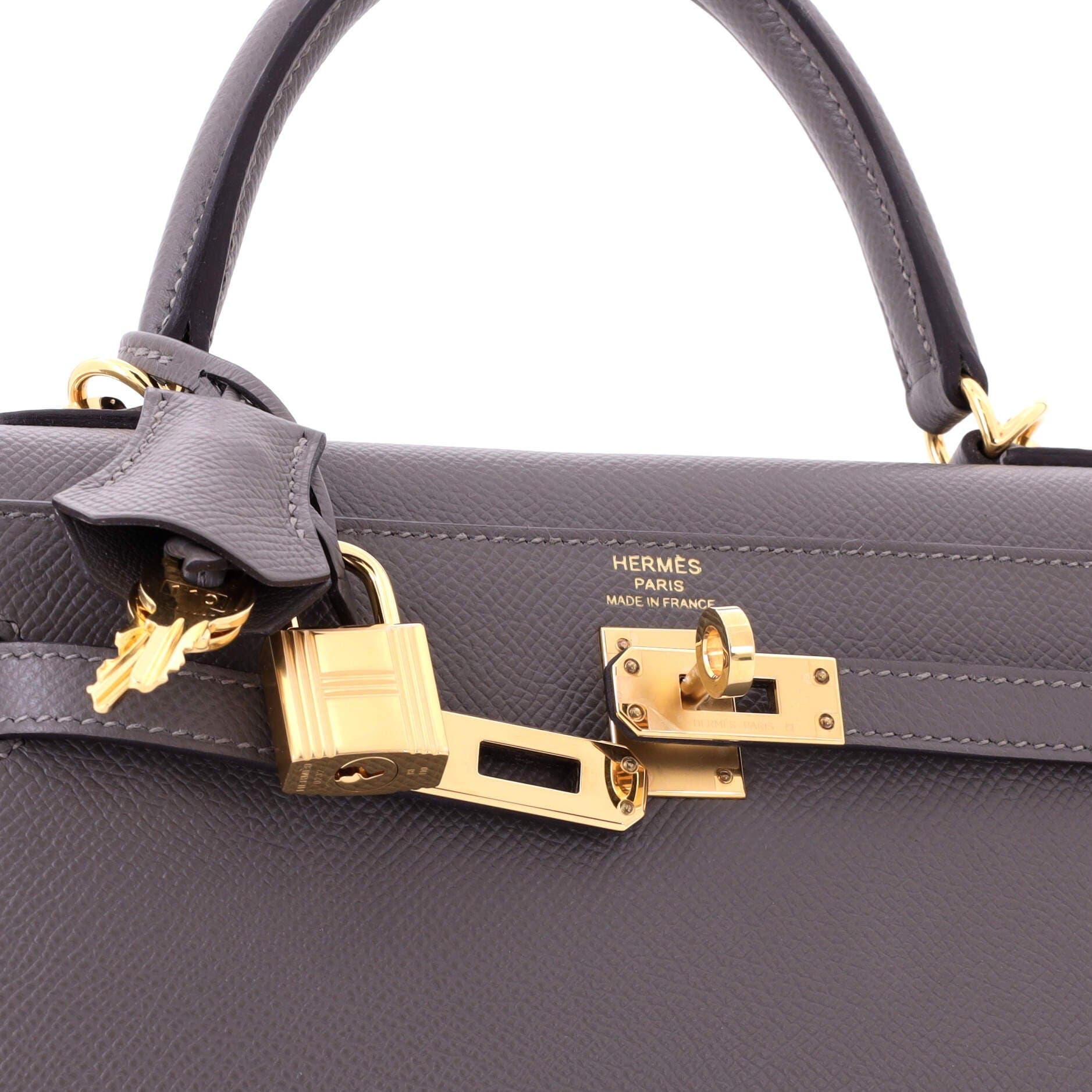 Kelly Handbag Grey Epsom with Gold Hardware 25, Alternate, color, Gris Meyer