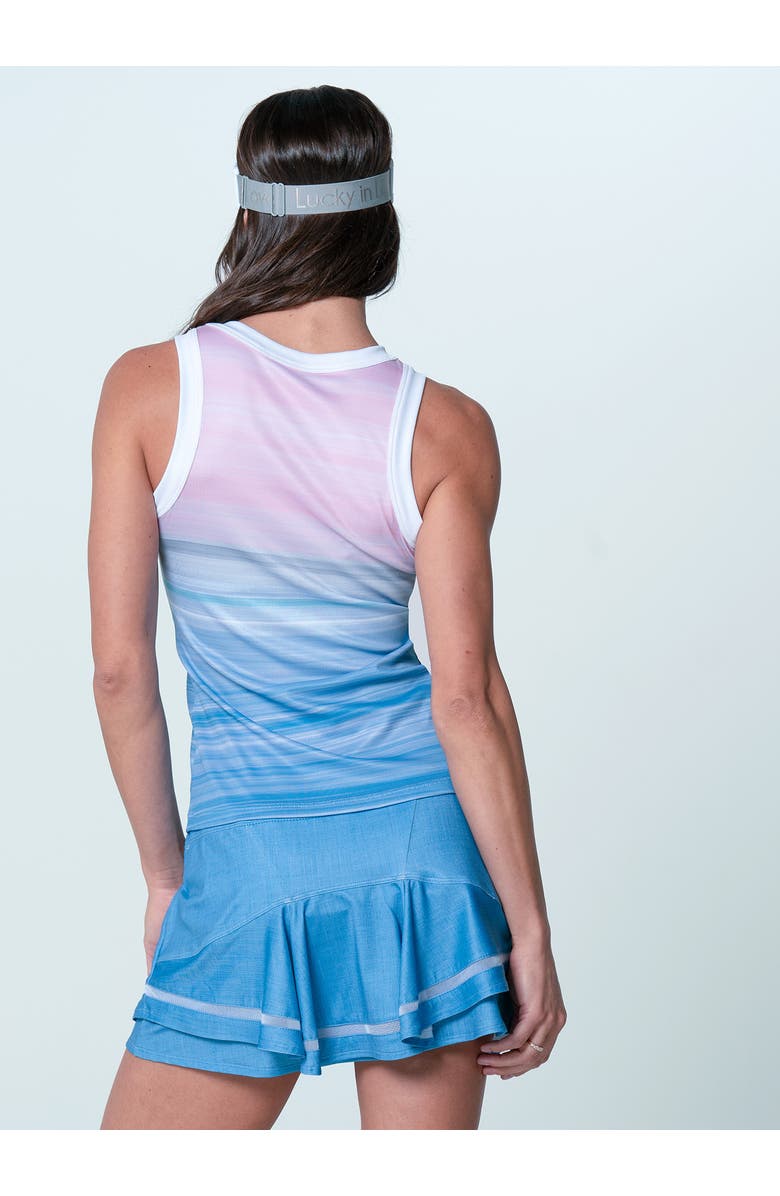 Lucky in Love Linen Vision Tank, Alternate, color, Periwinkle