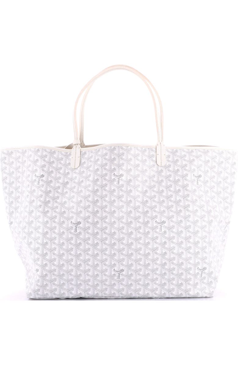 Pre-Owned Goyard Saint Louis Tote Coated Canvas GM, Alternate, color, White