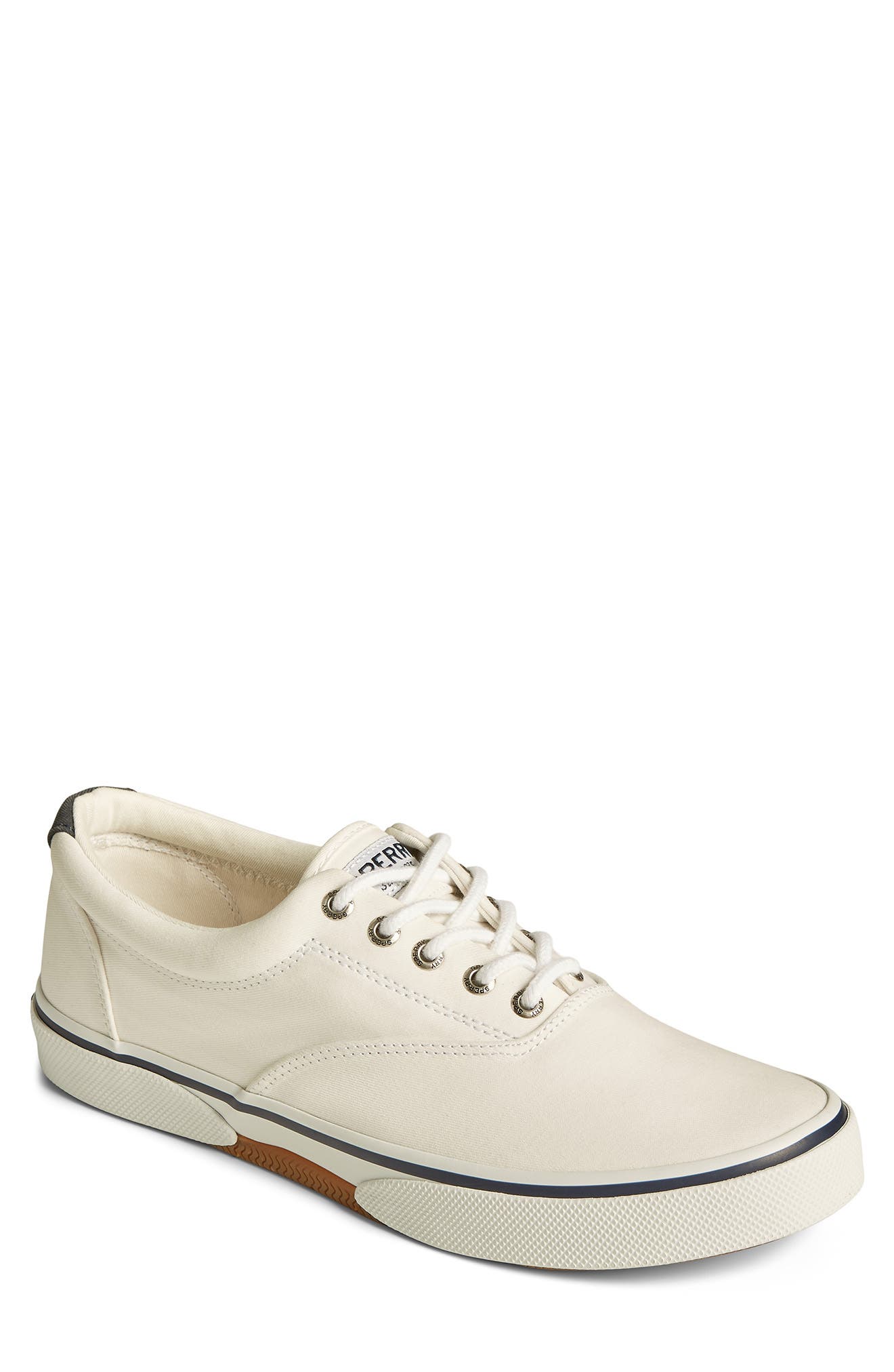 Halyard Saltwashed Low Top Sneaker - Wide Width Available, Main, color, WHITE
