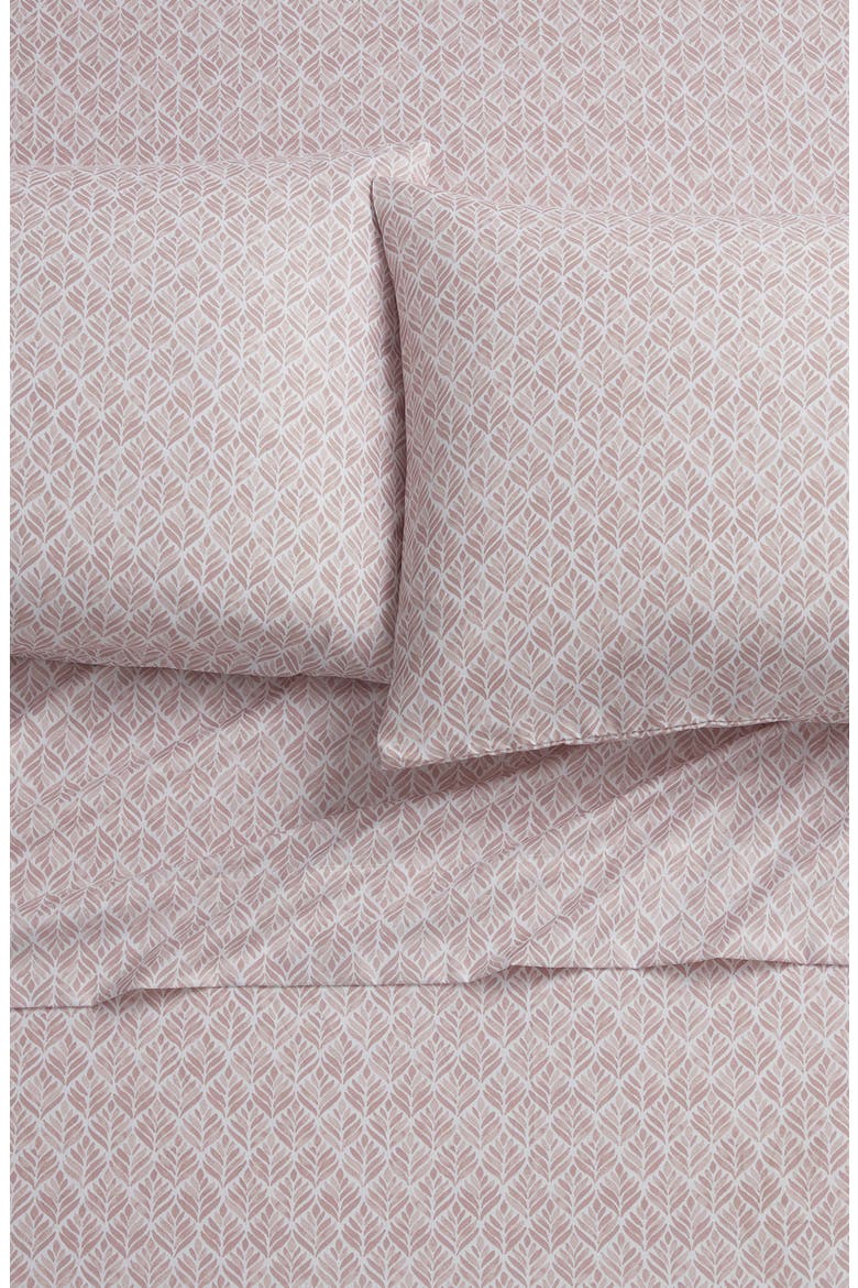 Leafy 6-Piece Queen Sheet Set, Alternate, color, SEPIA-ROSE