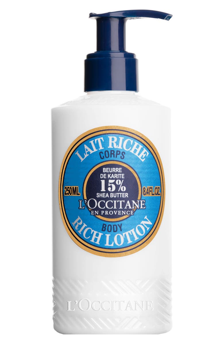 L'Occitane Shea Butter Rich Body Lotion, Main, color, 