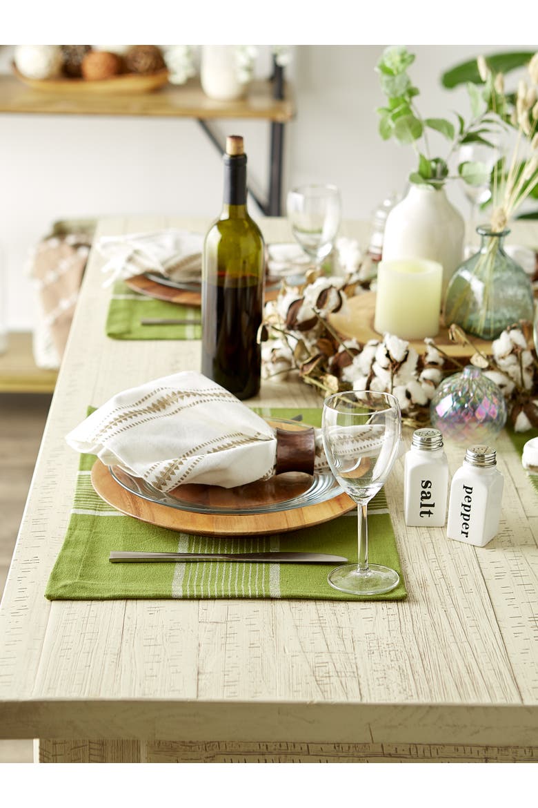 Fiesta Check Placemat Set/6, Alternate, color, Green