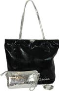 Carlos Falchi Microfiber Python Tote