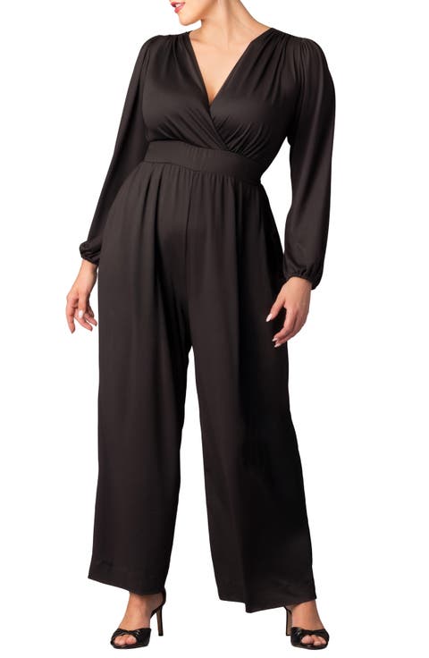 Brigitte Long Sleeve Jumpsuit (Plus)