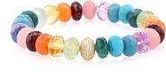 Sheryl Lowe 14K Rainbow Mix 10MM Bead Bracelet With Diamond Donut