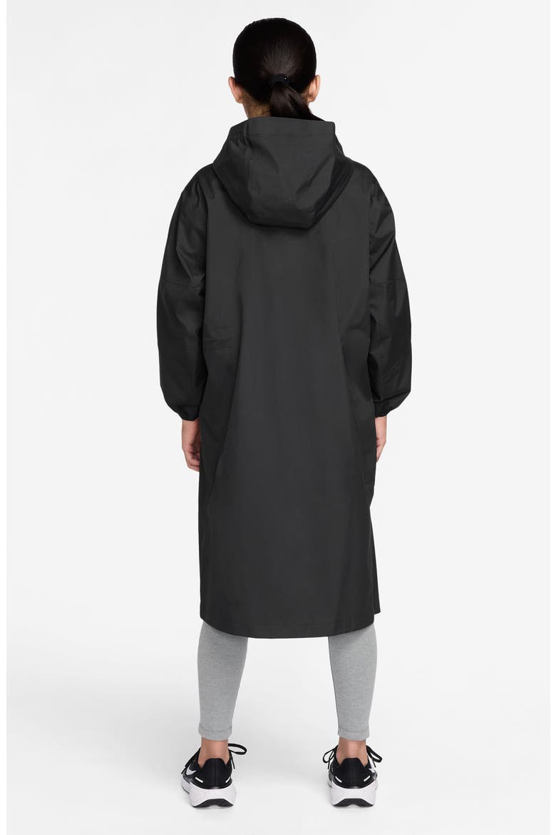 Kids' Storm-FIT Waterproof Hooded Rain Coat, Alternate, color, BLACK/ BLACK