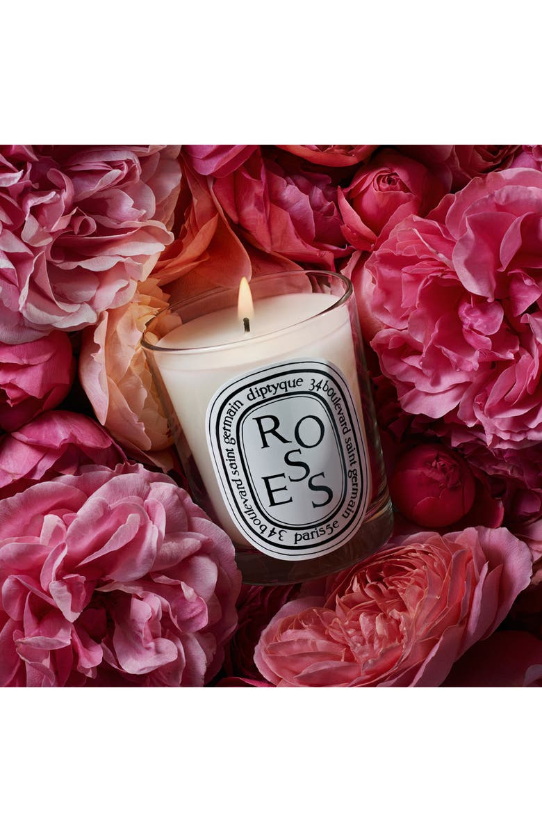 Diptyque Roses Scented Candle, Alternate, color, Clear Vessel