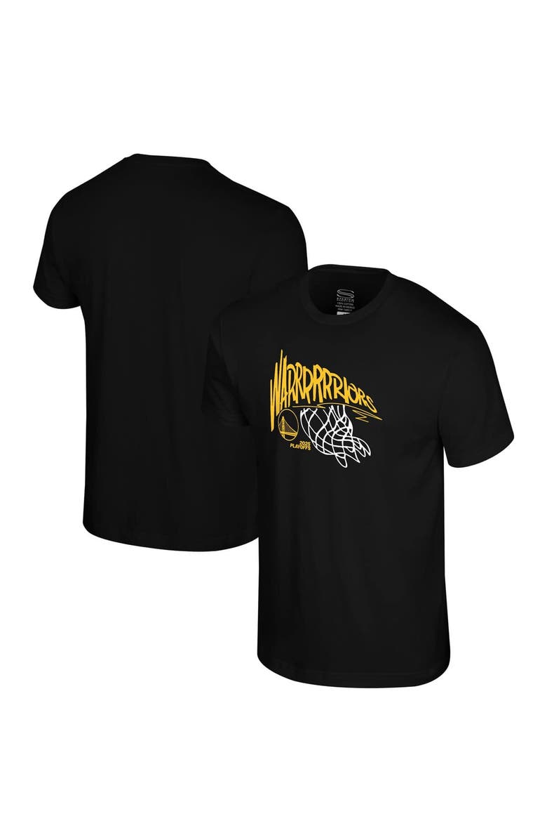 Stadium Essentials Unisex Stadium Essentials  Black Golden State Warriors 2025 NBA Playoffs Swish T-Shirt, Main, color, 