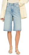 DL1961 Lucila High Waist Cutoff Bermuda Denim Shorts