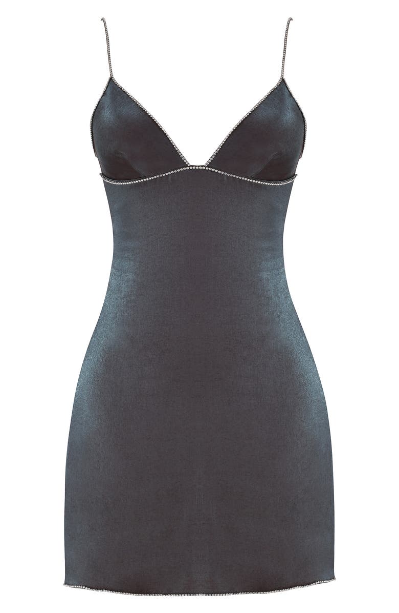 HOUSE OF CB Maisie Satin Minidress, Alternate, color, Dark Grey