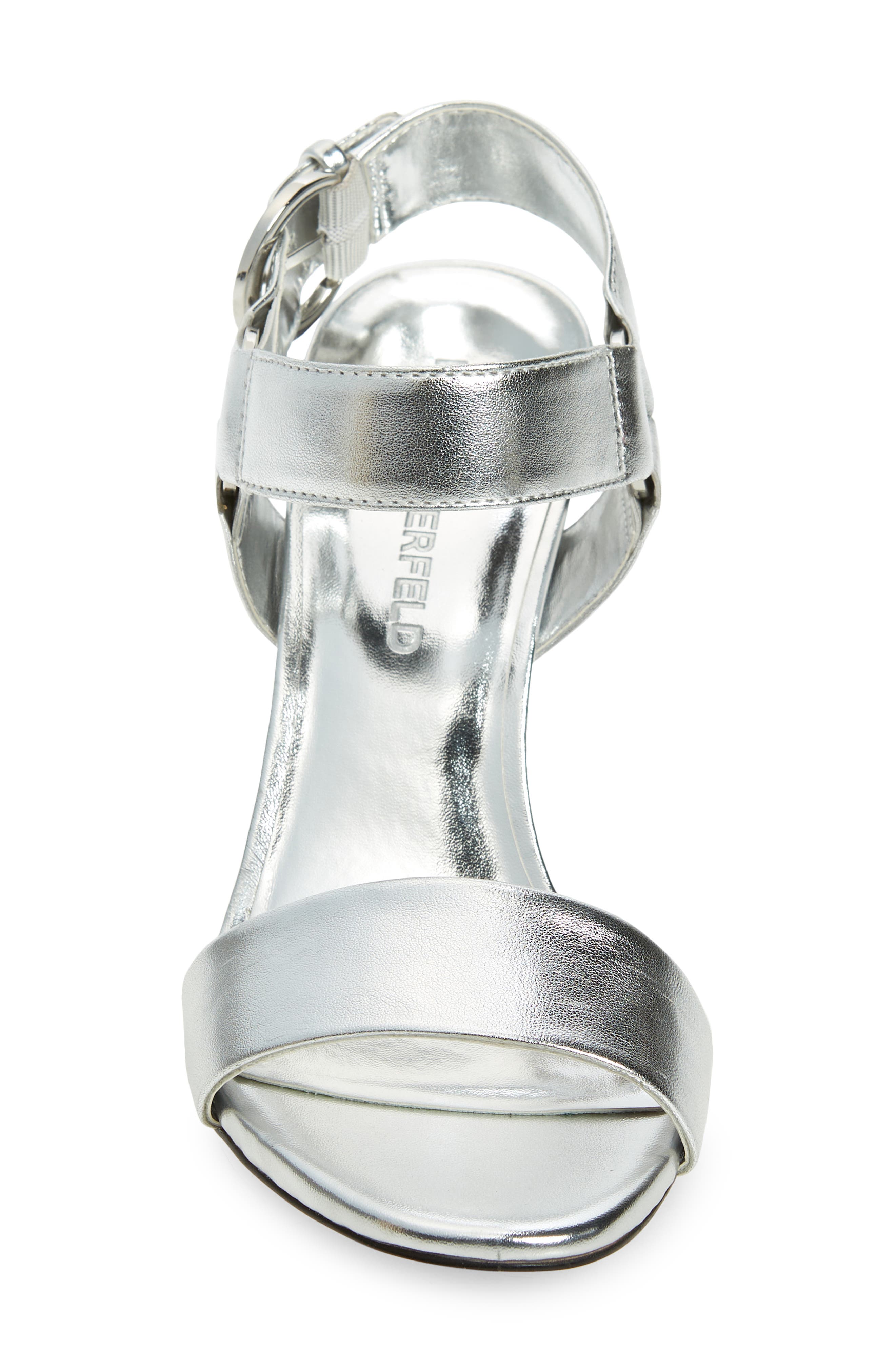 KARL LAGERFELD PARIS KARL LAGERFELD Cieone Sandal, Alternate, color, Silver