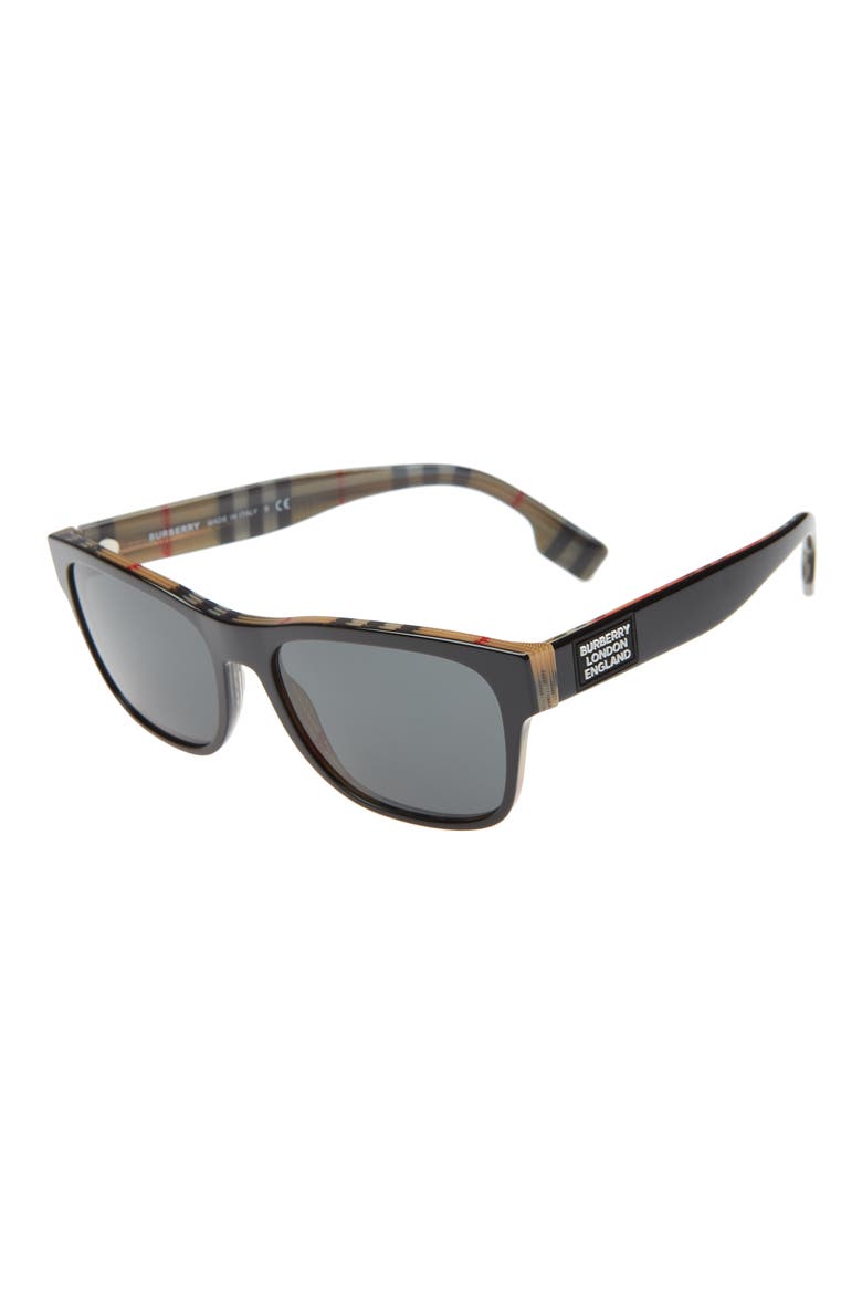 57mm Sunglasses, Alternate, color, BLACK/ GREY