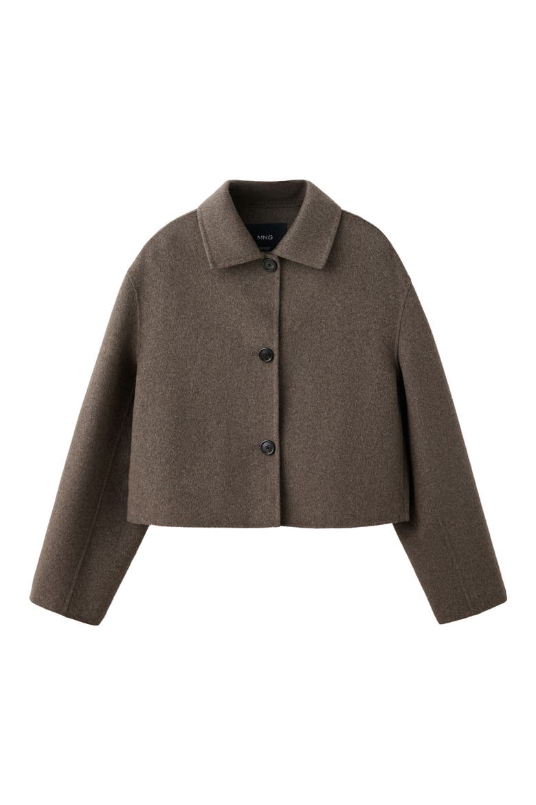 Alex Wool Blend Crop Jacket, Alternate, color, MEDIUM BROWN