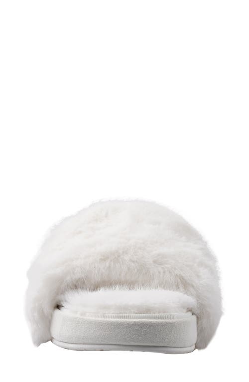 National Comfort Macklin Faux Fur Slipper In White