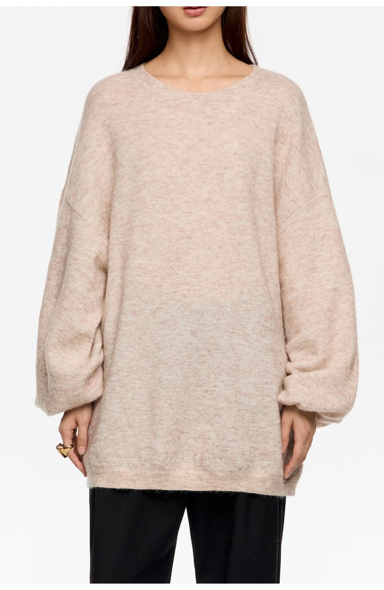 Bimba y Lola Long Mohair Sweater, Main, color, Sand