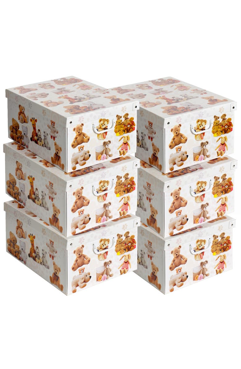Lavatelli 6 Pack Large Sized Storage Box, Main, color, Multicolored