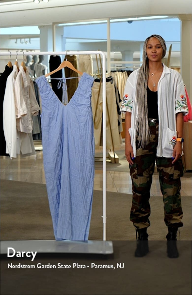 free-est Agatha Ruched Stretch Cotton Dress, sales video thumbnail