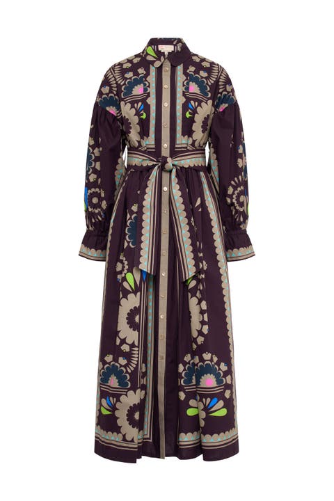 Printed Poplin Dress