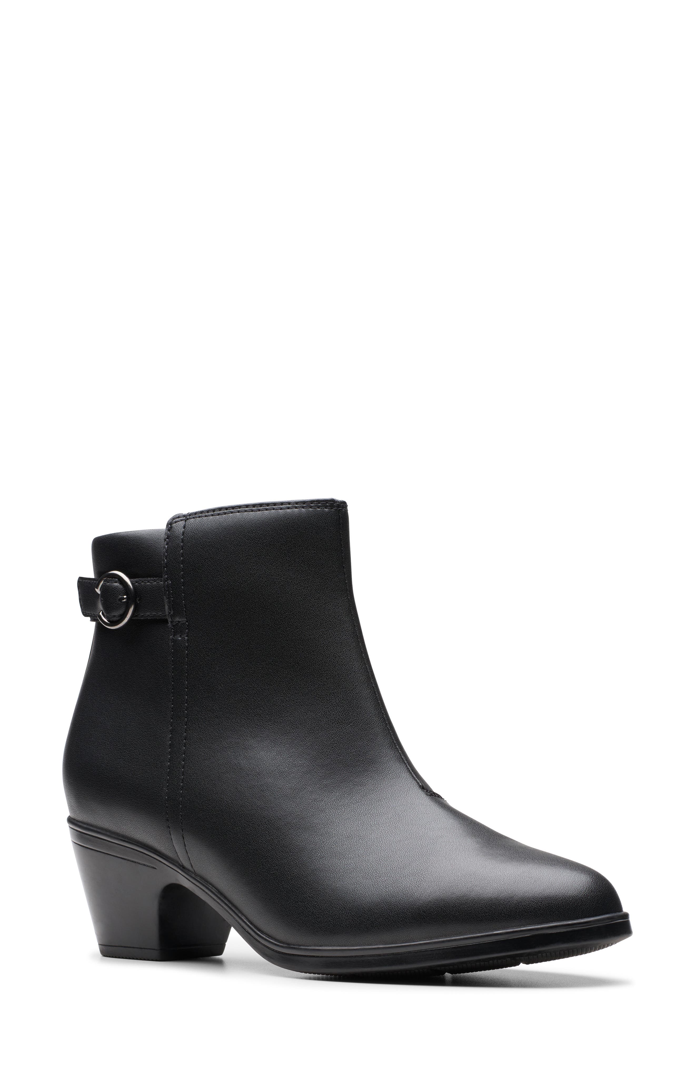 Clarks<sup>®</sup> Emily Belle Boot, Alternate, color, Black Leather