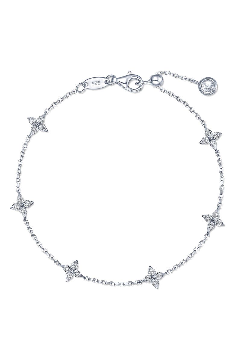 Lafonn Trillium Simulated Diamond Station Bracelet, Main, color,