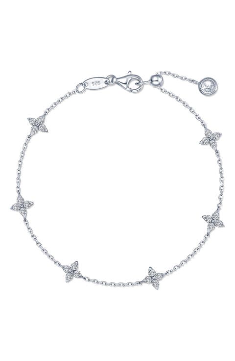 Trillium Simulated Diamond Station Bracelet