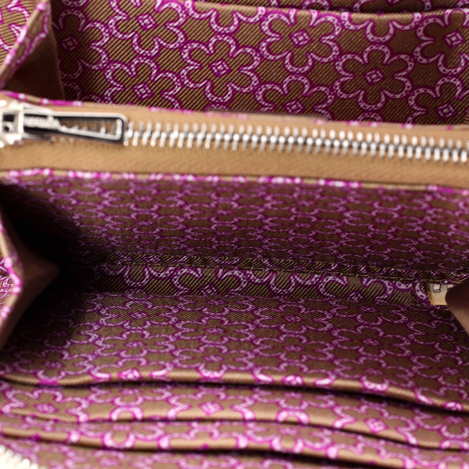 Pre-Owned Hermes Azap Zip Around Wallet Silk'in Epsom Compact, Alternate, color, Nata