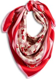 COACH Horse & Carriage Print Silk Square Scarf