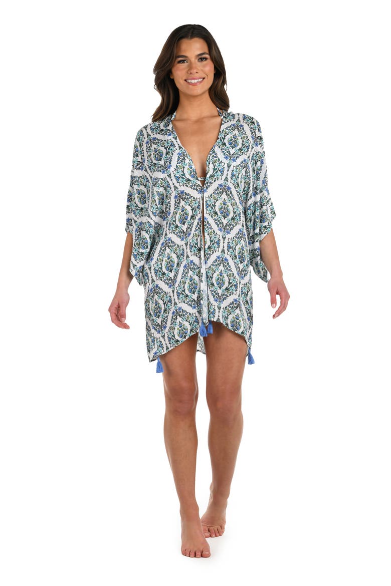 Deja Blue Cover-Up Topper, Alternate, color, BLUE