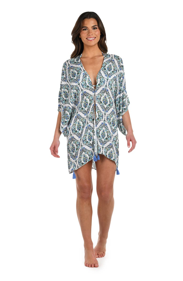 La Blanca Deja Blue Cover-Up Topper, Alternate, color, Blue